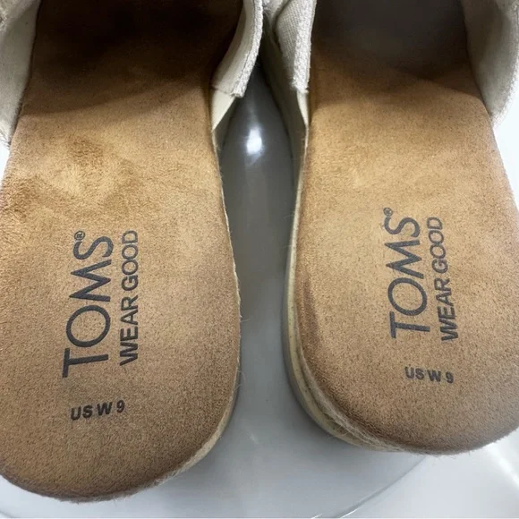 Toms Diana Mule Sandal Size 9 in natural - Picture 7 of 10